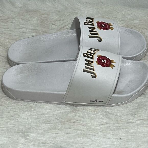 Men's White Jim Beam Whiskey Beach, Pool, Lake Slides -- EU 44/US 11 - Picture 6 of 9